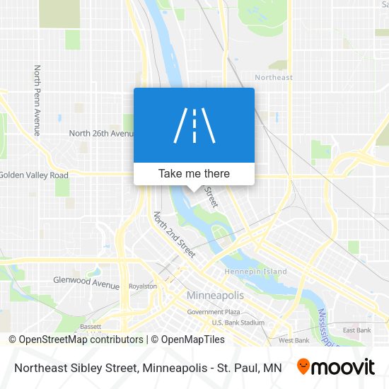 Northeast Sibley Street map