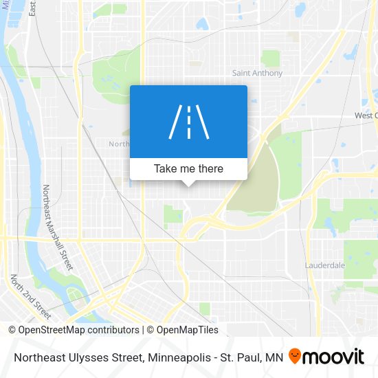 Northeast Ulysses Street map