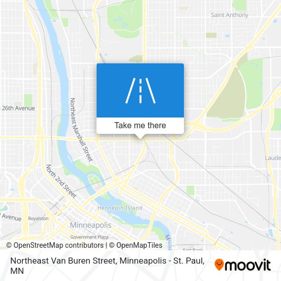 Northeast Van Buren Street map