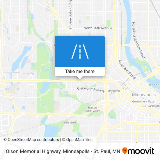 Olson Memorial Highway map