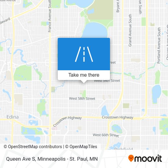 Queen Ave S map