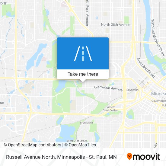 Russell Avenue North map
