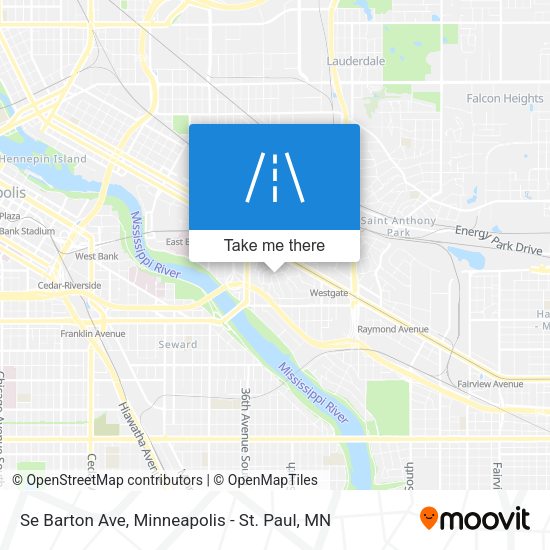 Se Barton Ave map