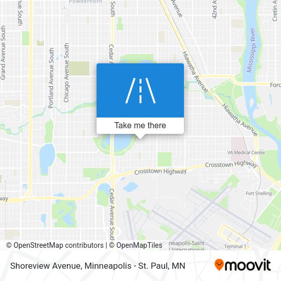 Shoreview Avenue map