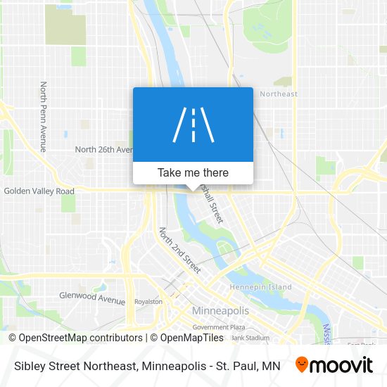 Sibley Street Northeast map
