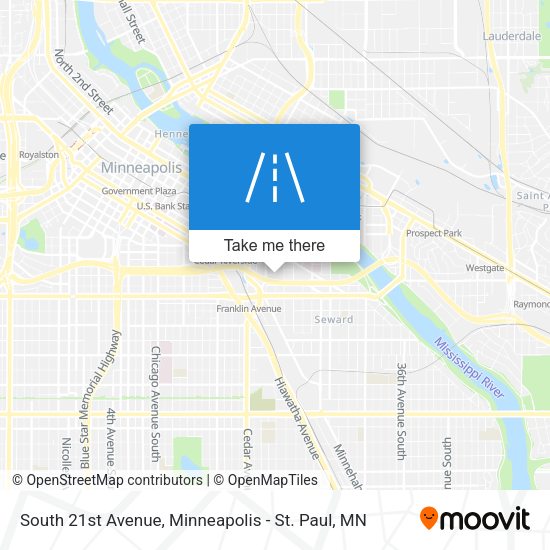 Mapa de South 21st Avenue