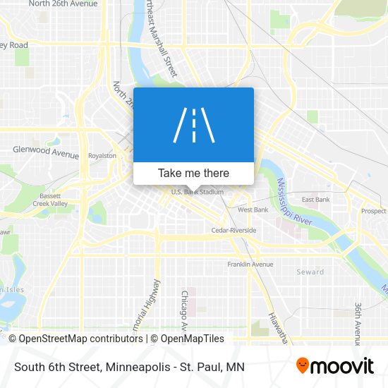 South 6th Street map