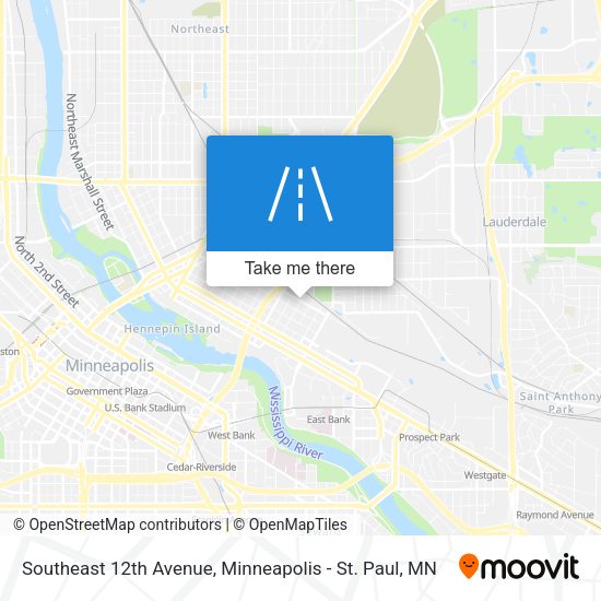 Southeast 12th Avenue map