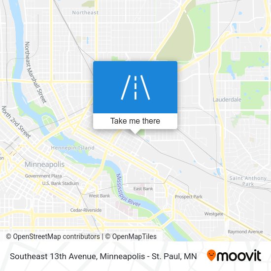Southeast 13th Avenue map
