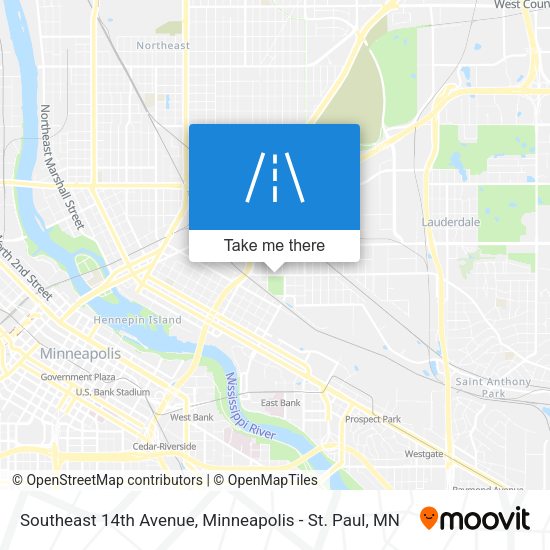 Mapa de Southeast 14th Avenue