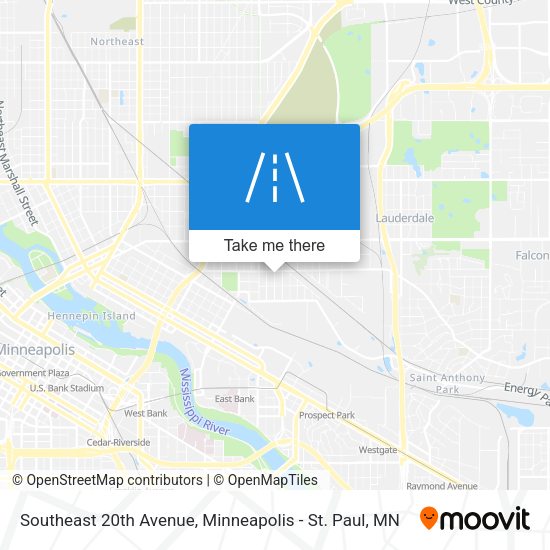 Southeast 20th Avenue map