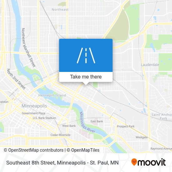 Southeast 8th Street map