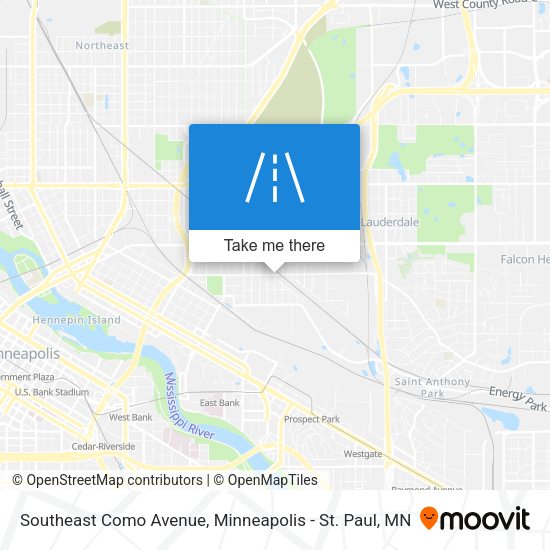 Southeast Como Avenue map