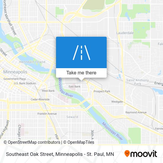 Mapa de Southeast Oak Street