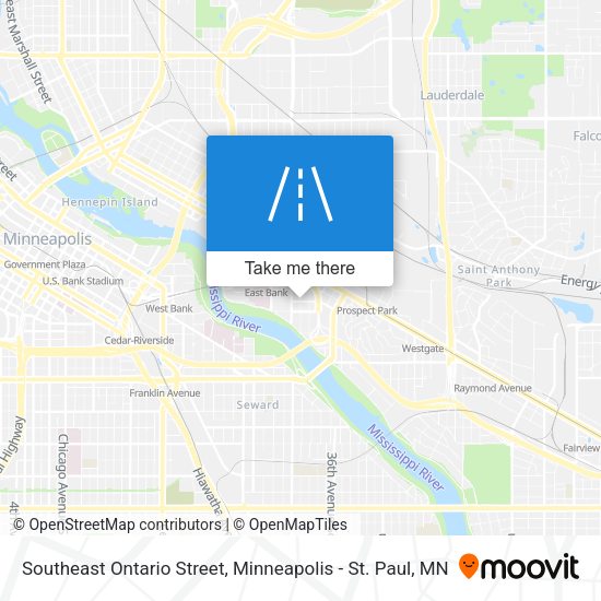 Mapa de Southeast Ontario Street