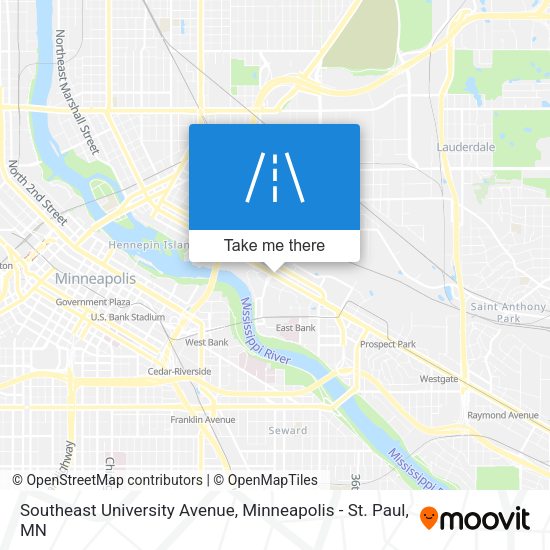 Southeast University Avenue map