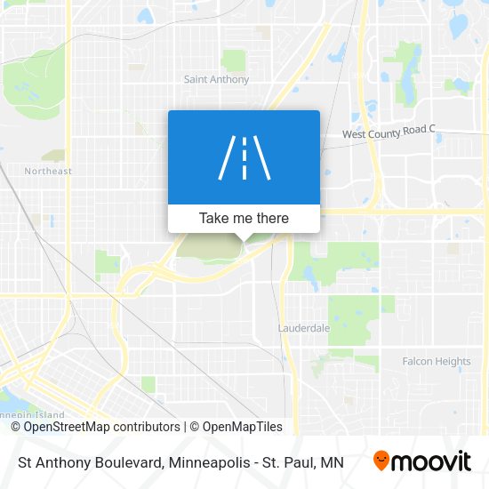 St Anthony Boulevard map