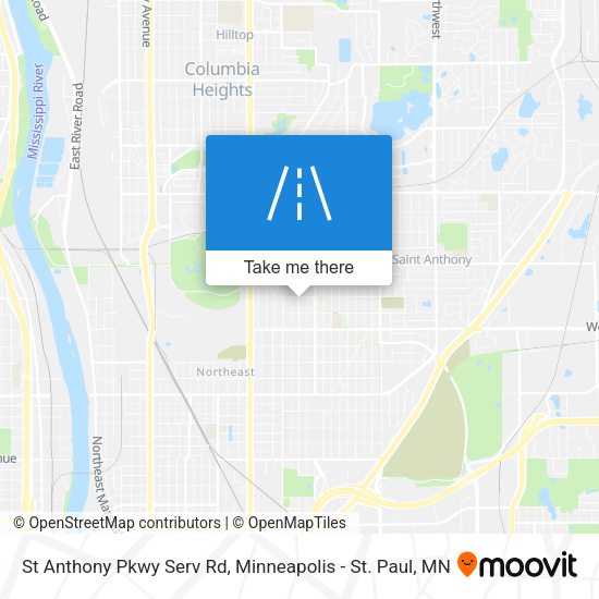 Mapa de St Anthony Pkwy Serv Rd