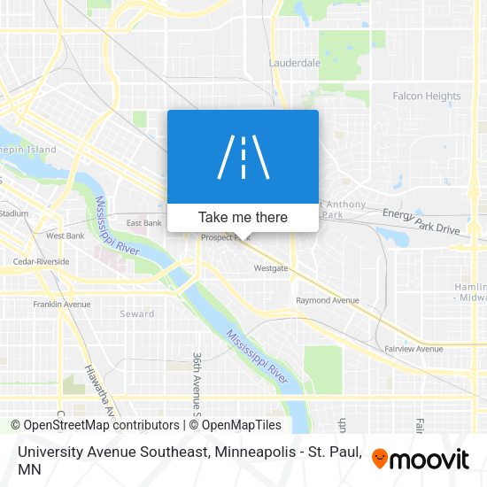 University Avenue Southeast map