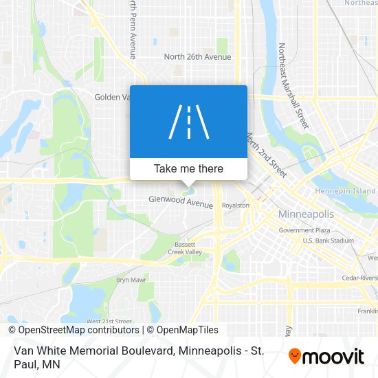 Van White Memorial Boulevard map