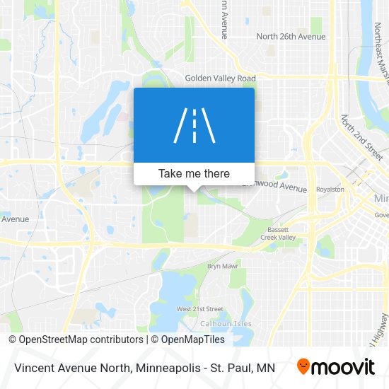 Mapa de Vincent Avenue North