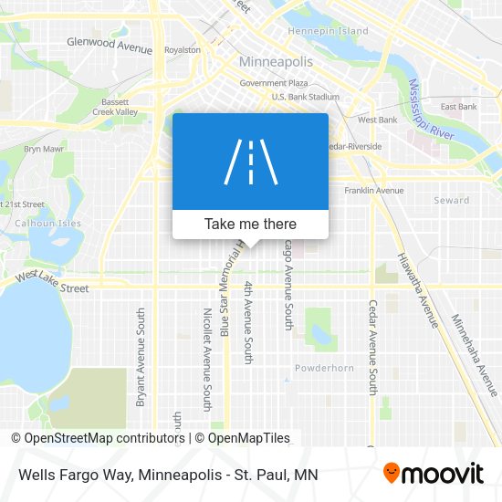 Wells Fargo Way map