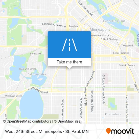 West 24th Street map