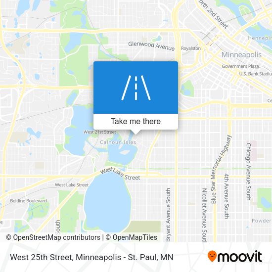West 25th Street map