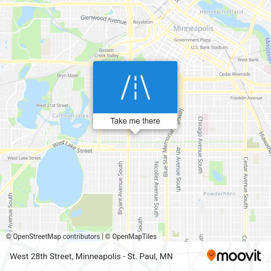 West 28th Street map