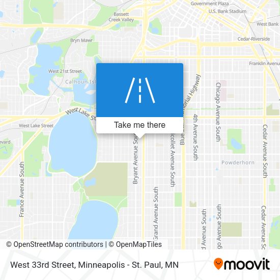 Mapa de West 33rd Street