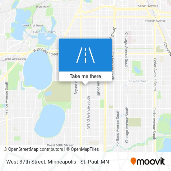 Mapa de West 37th Street