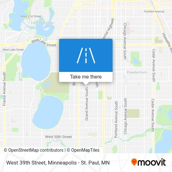 West 39th Street map