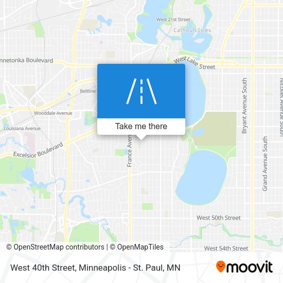 West 40th Street map