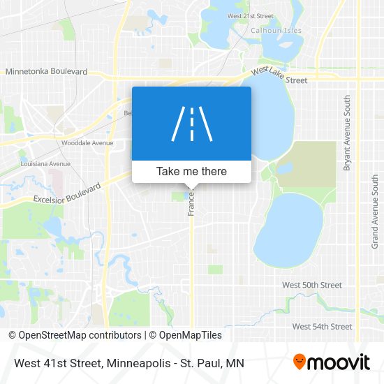 West 41st Street map