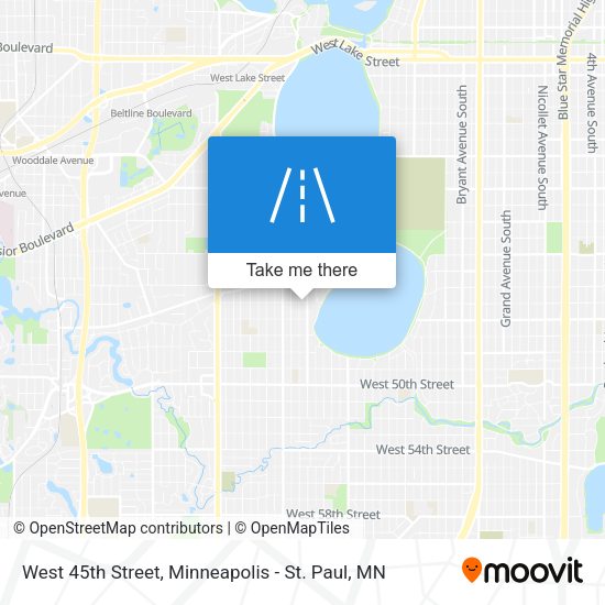 West 45th Street map