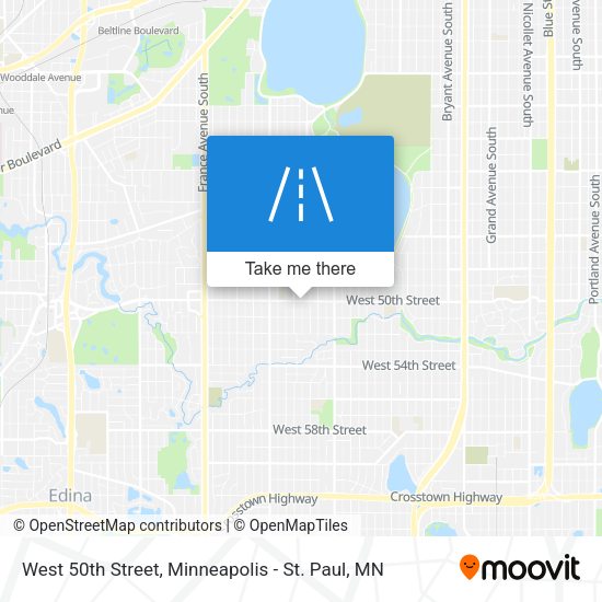 West 50th Street map