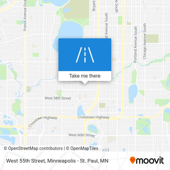 Mapa de West 55th Street