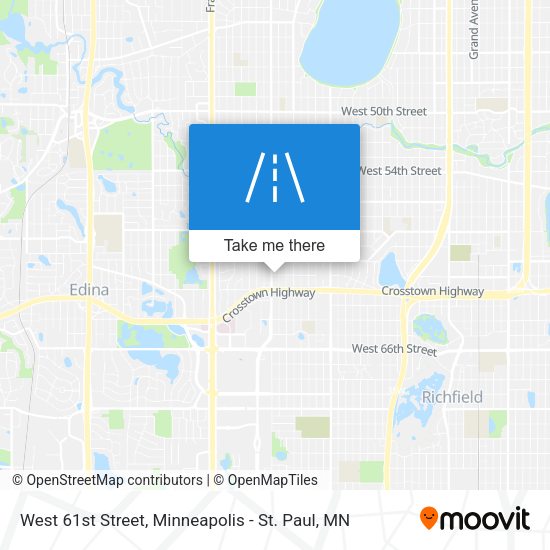 West 61st Street map
