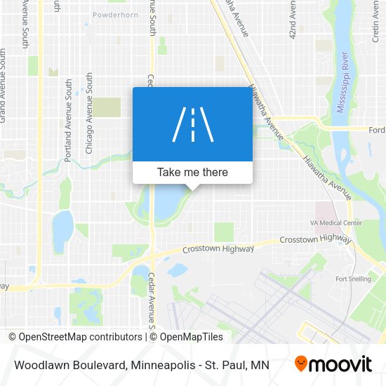 Woodlawn Boulevard map