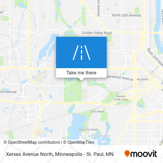 Xerxes Avenue North map