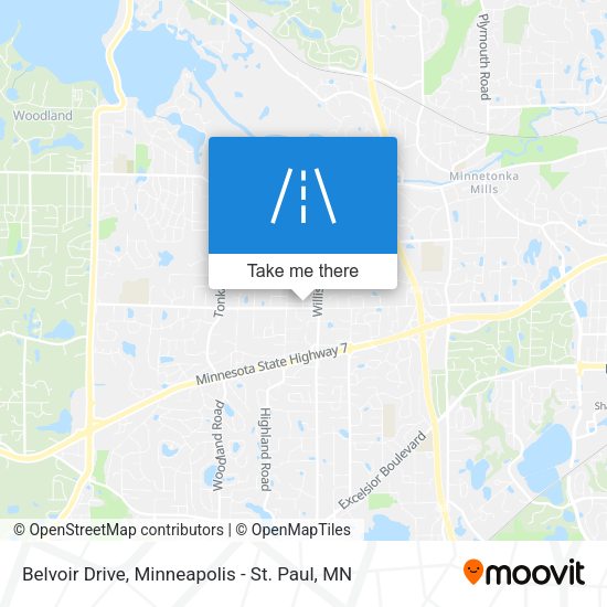 Belvoir Drive map