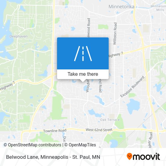 Belwood Lane map