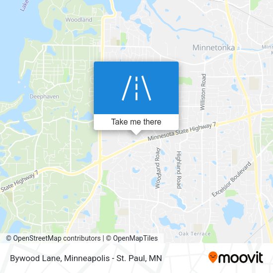 Bywood Lane map
