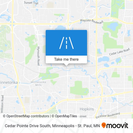 Cedar Pointe Drive South map