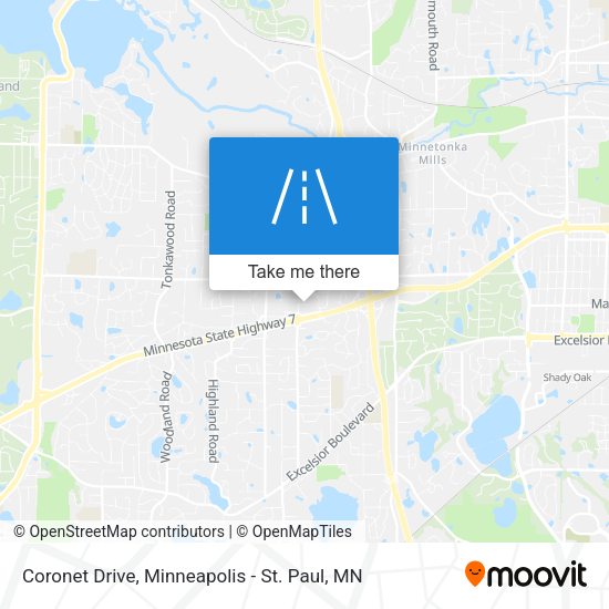 Coronet Drive map