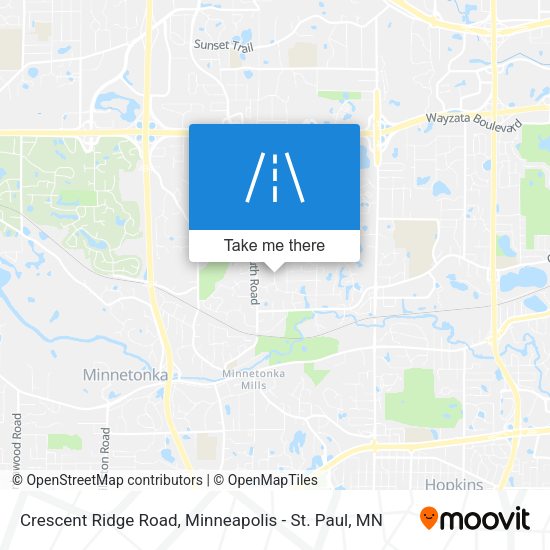 Crescent Ridge Road map