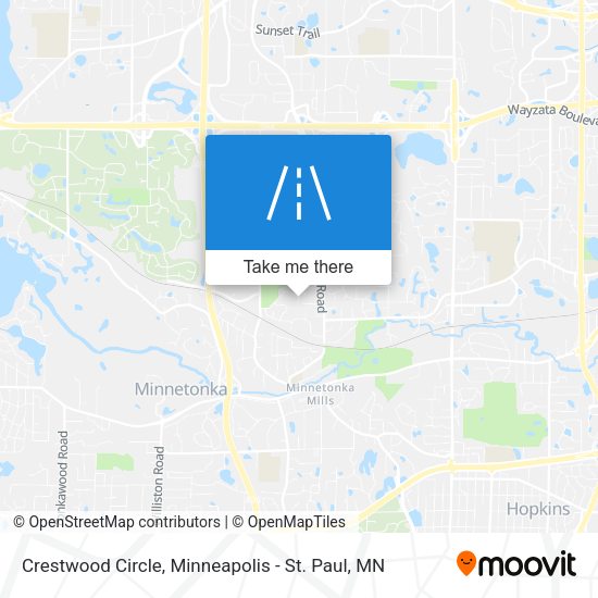 Crestwood Circle map