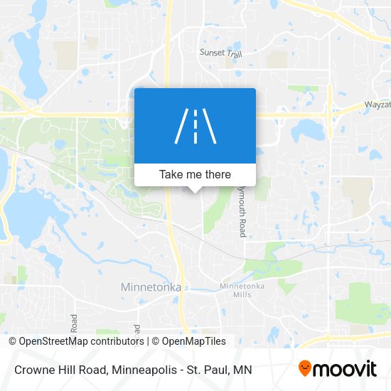 Crowne Hill Road map