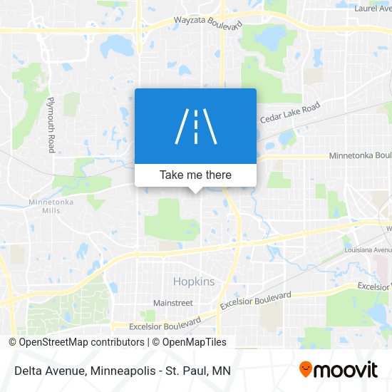 Delta Avenue map