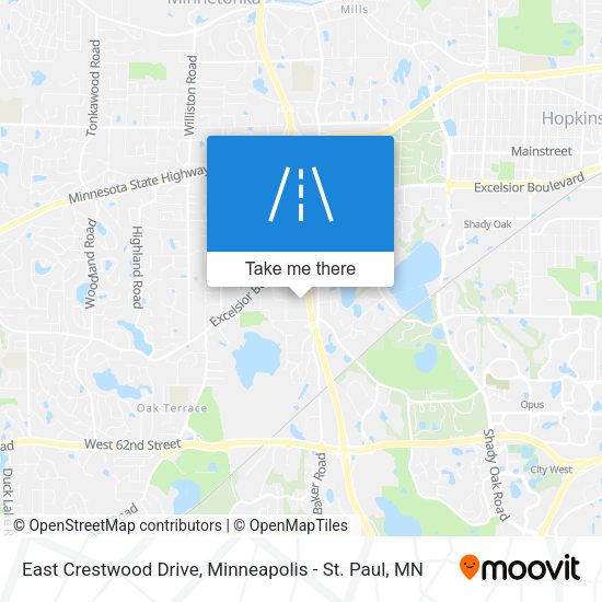 Mapa de East Crestwood Drive